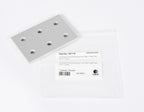 FATH rectangular flat plate, silver, 6 holes, anodized aluminum, slot size 8. For use with all 1.5in and 3in profile T-slotted rails. Manufacturer part number: 093EVD76114.-151114