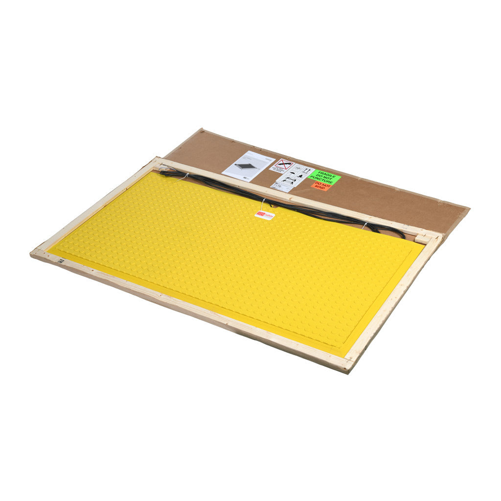 ASO Safety Solutions safety contact mat, 24 x 48in, integrated taper edge, 24 VAC/VDC operating voltage, polyurethane contact surface, yellow, IP65, 19.6ft/6m cable length, pigtail.-1602-5381