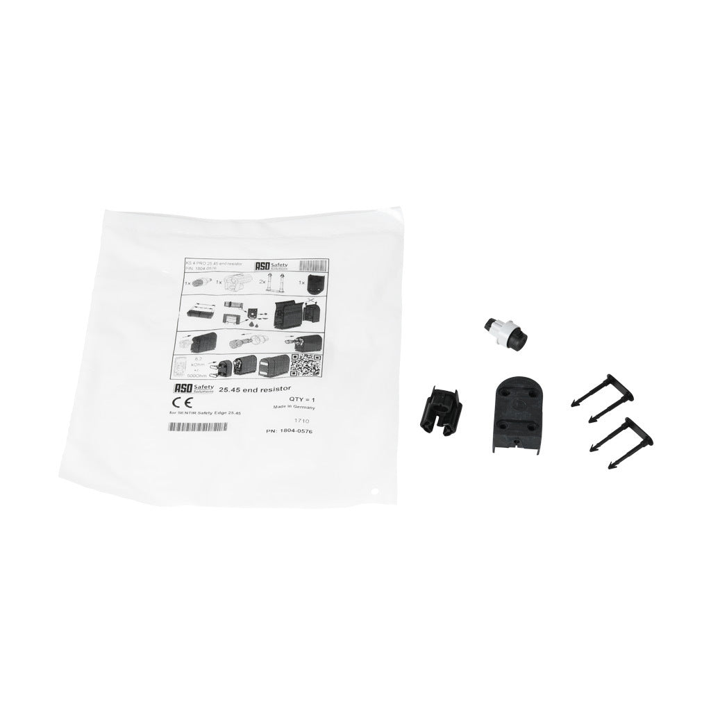 ASO Safety Solutions terminating resistor end cap, 8.2k ohm. For use with 25 x 45mm safety contact edge.-1804-0576