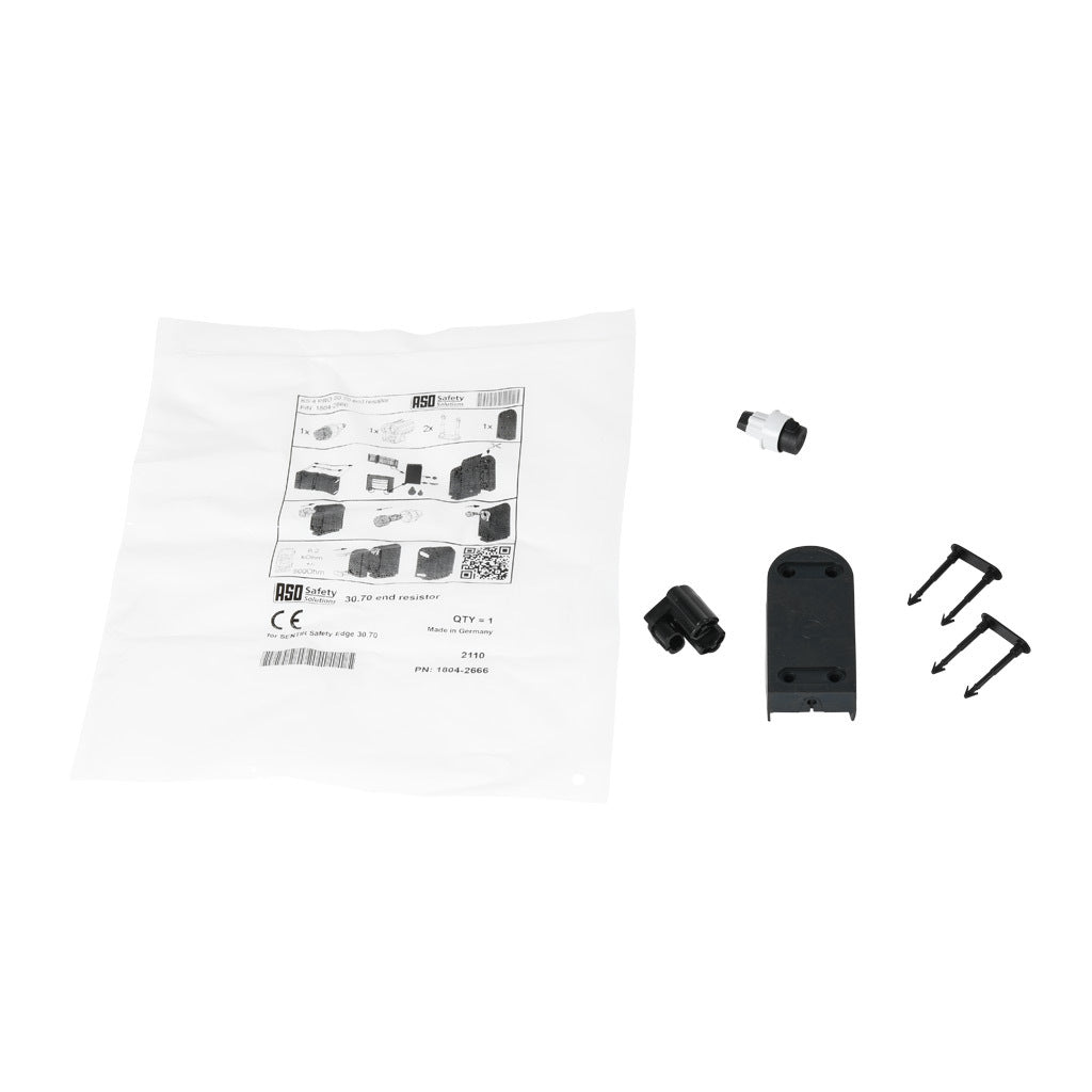 ASO Safety Solutions terminating resistor end cap, 8.2k ohm. For use with 30 x 70mm safety contact edge.-1804-2666