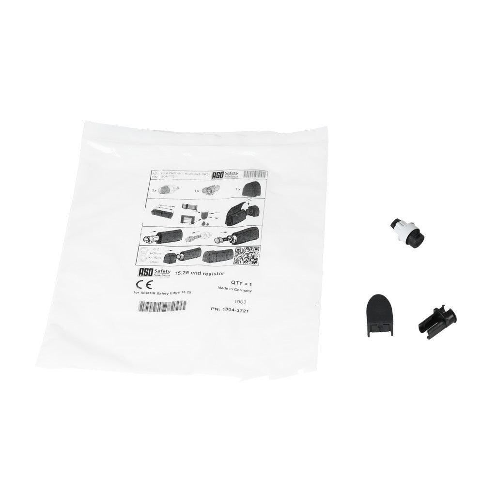 ASO Safety Solutions terminating resistor end cap, 8.2k ohm. For use with 15 x 25mm safety contact edge.-1804-3721