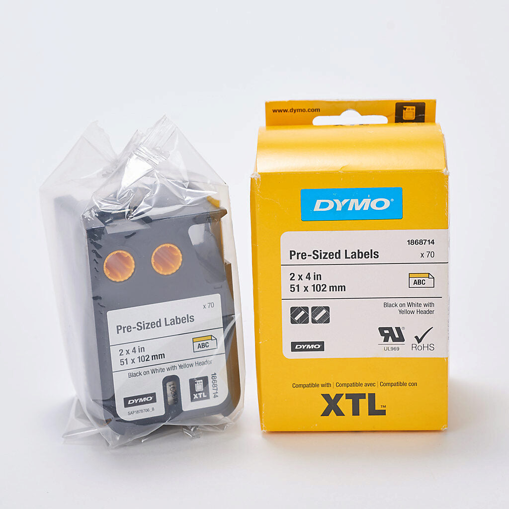 Dymo Pre-sized Label Cartridge: for XTL 500 series label maker (PN ...