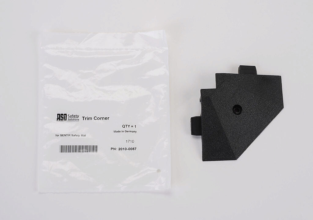 ASO Safety Solutions contact mat trim corner, polyamide. For use with safety contact mats.-2010-0087