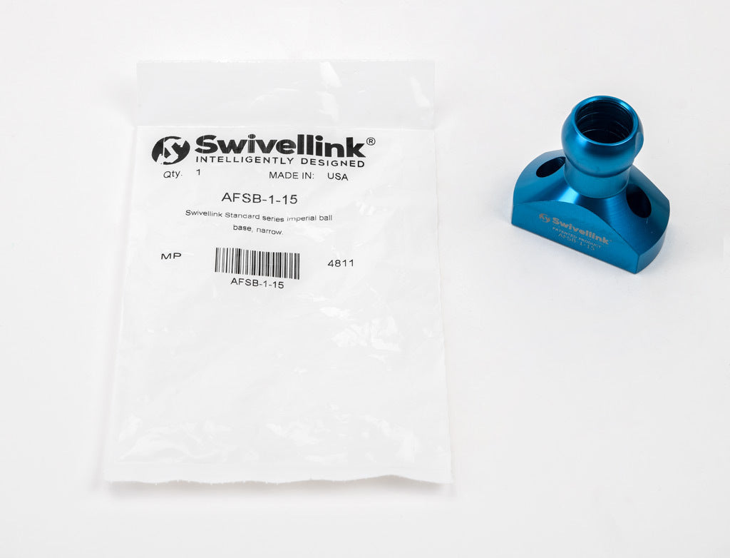 Swivellink Standard series imperial ball base, narrow.-AFSB-1-15