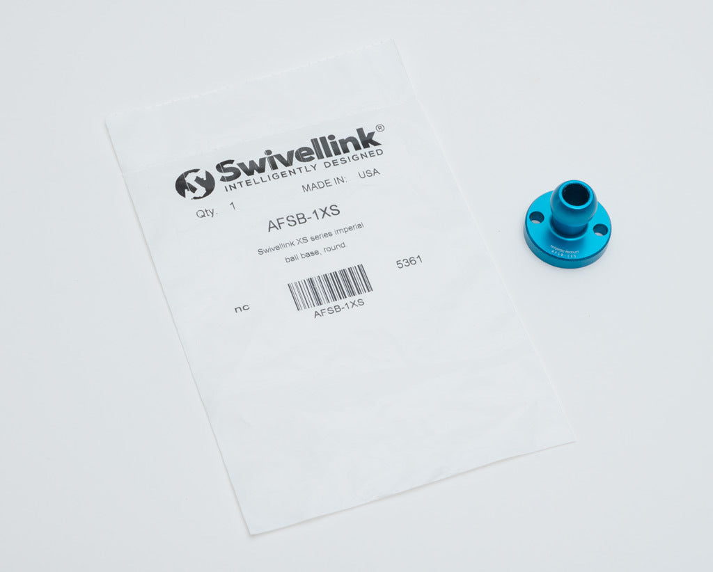 Swivellink XS series imperial ball base, round.-AFSB-1XS