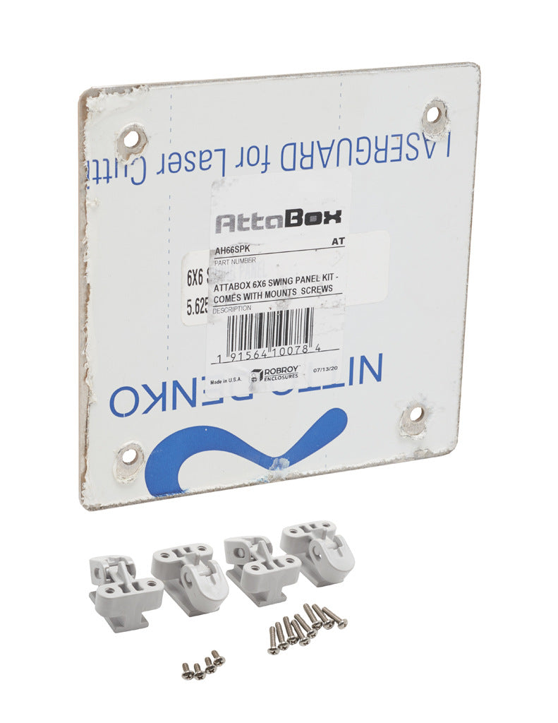AttaBox swing panel kit, 3003-H14 aluminum. For use with AHx664xxx Heartland series enclosures.-AH66SPK