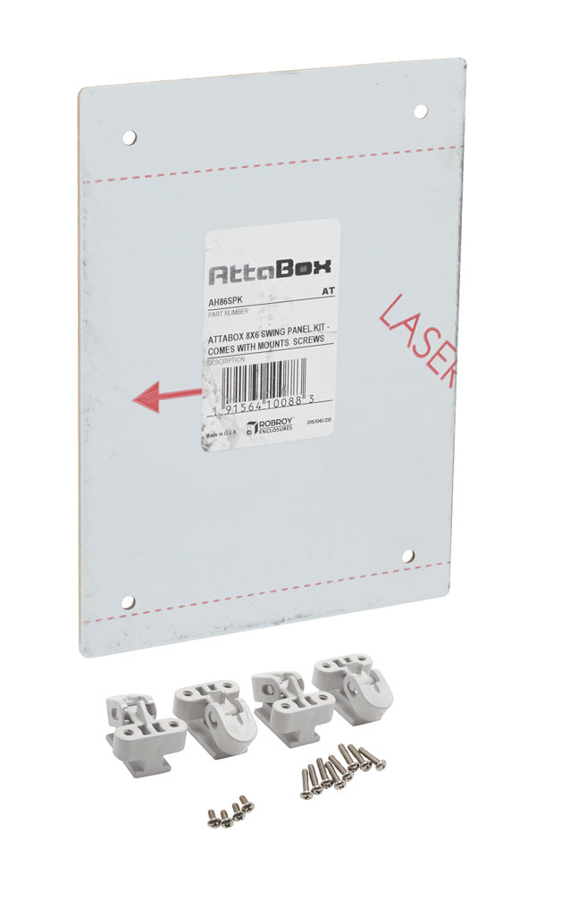 AttaBox swing panel kit, 3003-H14 aluminum. For use with AHx864xxx Heartland series enclosures.-AH86SPK