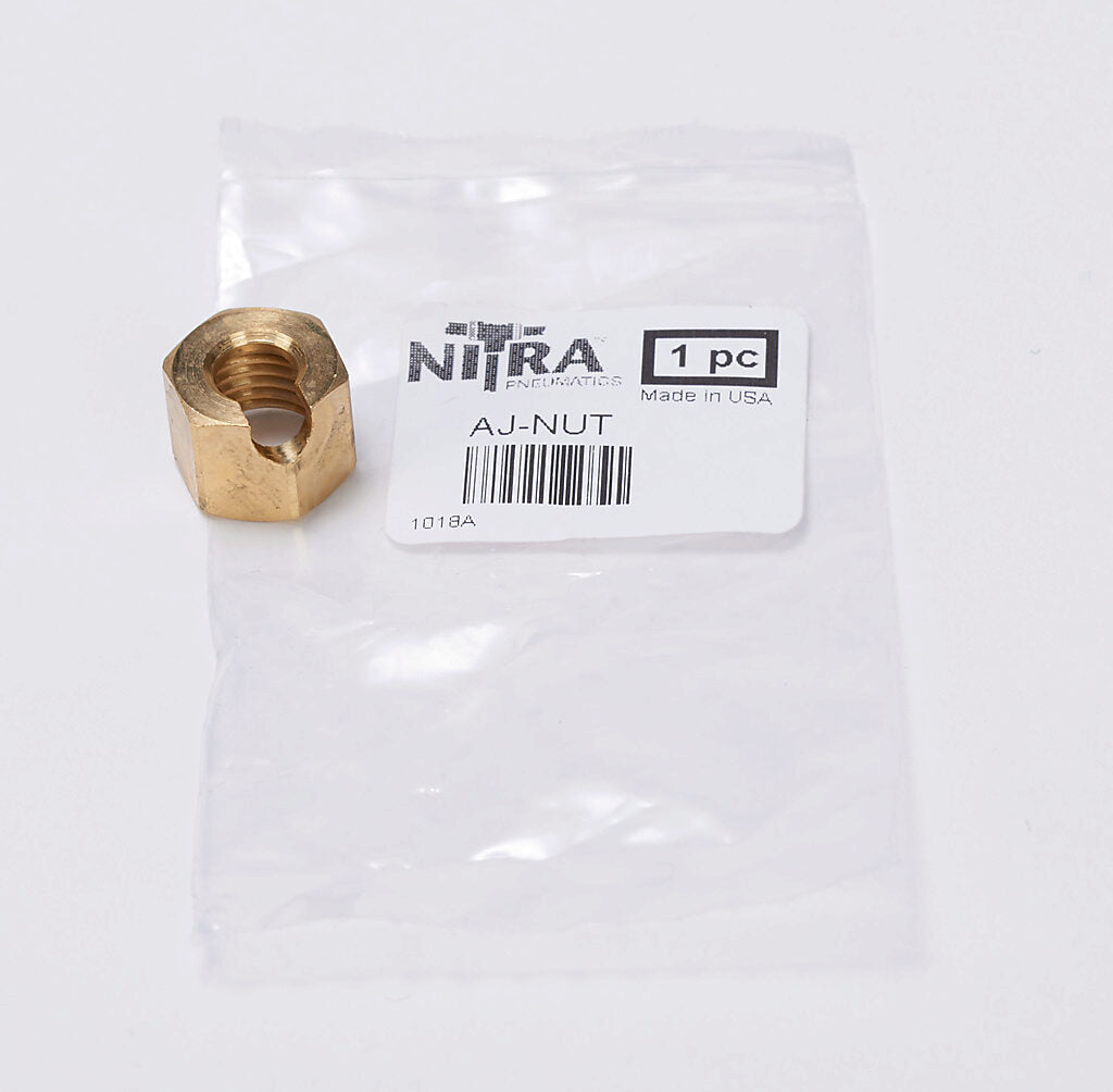 NITRA pneumatic air jet nut, brass.-AJ-NUT