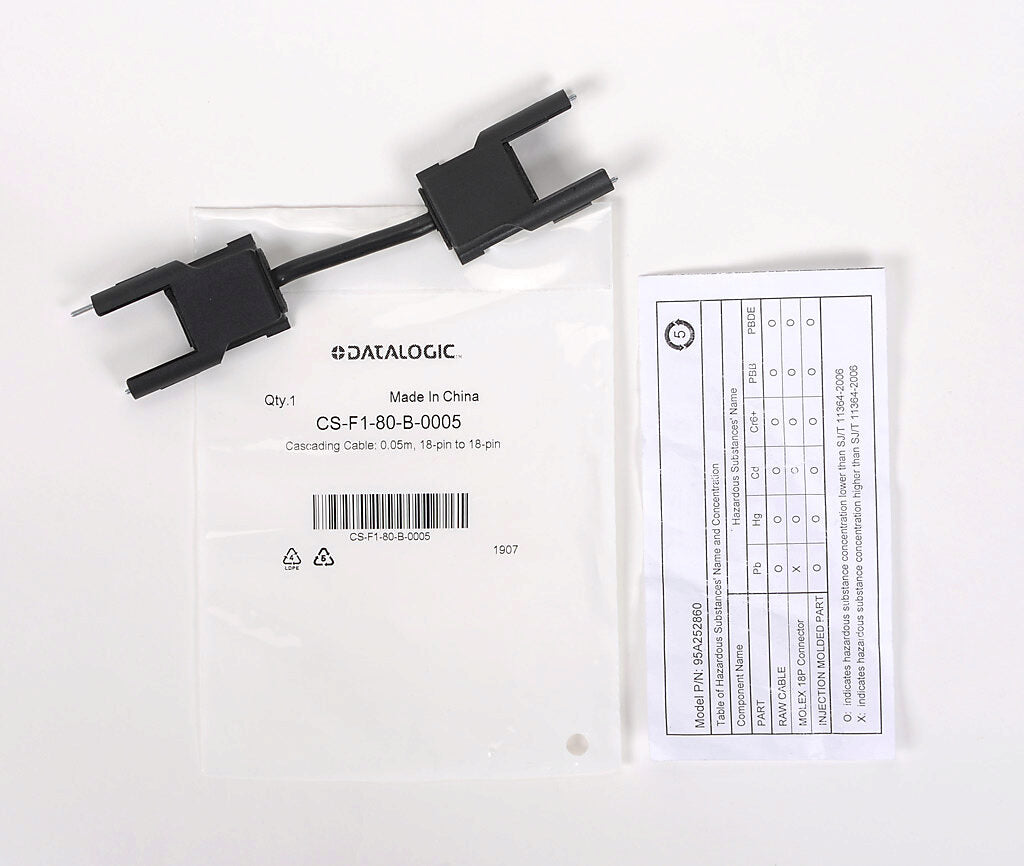 Datalogic cable, cascading, 18-pin proprietary to 18-pin proprietary, PVC.-CS-F1-80-B-0005