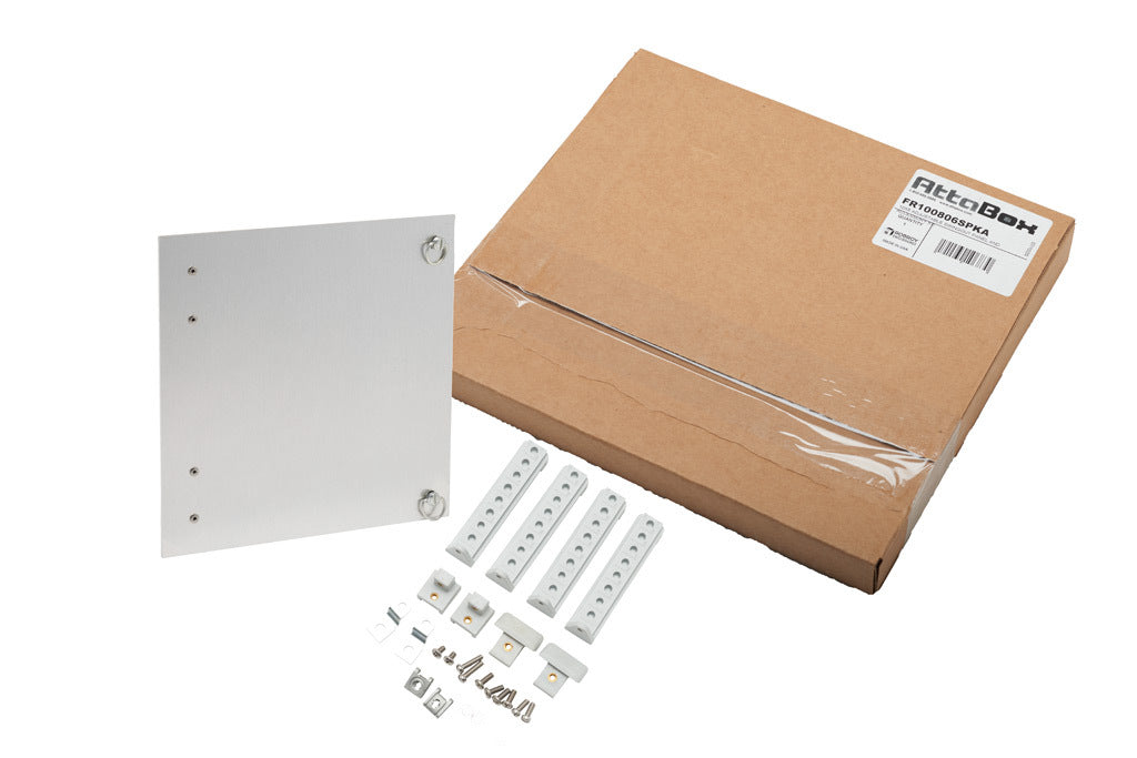 AttaBox swing panel kit, variable depth, 3003-H14 aluminum. For use with FR100806xxx, FRCC100806Hxx and FRW100806HxL Freedom series enclosures.-FR100806SPKA