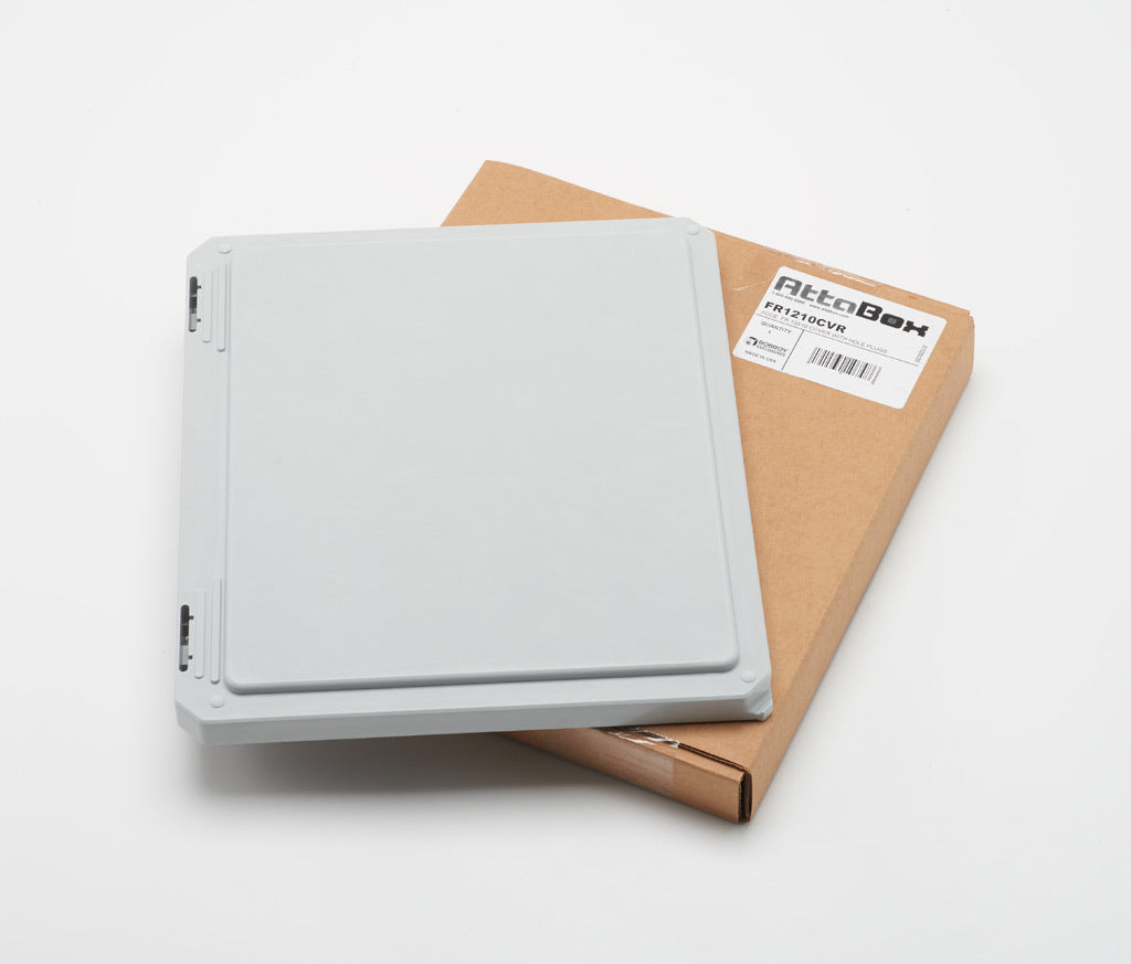 AttaBox opaque door, fiberglass reinforced polyester, Pantone 428 C glacier gray. For use with 12 x 10in (HxW) Freedom series enclosures.-FR1210CVR