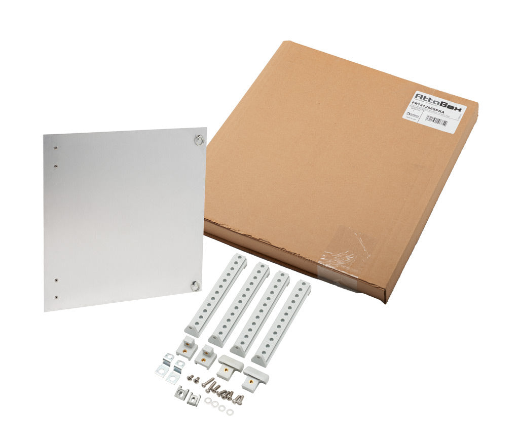 AttaBox swing panel kit, variable depth, 3003-H14 aluminum. For use with FR141206xxx, FRCC141206Hxx and FRW141206HPL Freedom series enclosures.-FR141206SPKA
