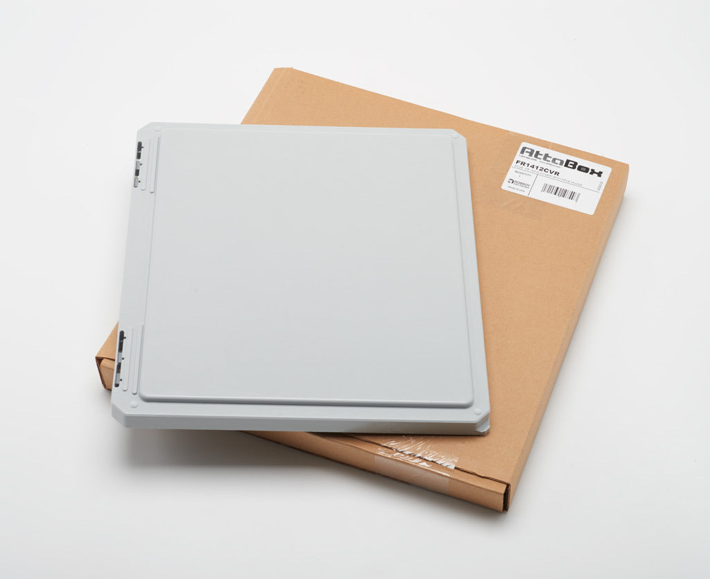 AttaBox opaque door, fiberglass reinforced polyester, Pantone 428 C glacier gray. For use with 14 x 12in (HxW) Freedom series enclosures.-FR1412CVR