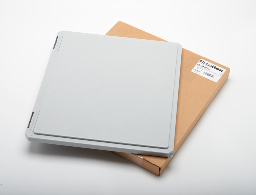 AttaBox opaque door, fiberglass reinforced polyester, Pantone 428 C glacier gray. For use with 18 x 16in (HxW) Freedom series enclosures.-FR1816CVR