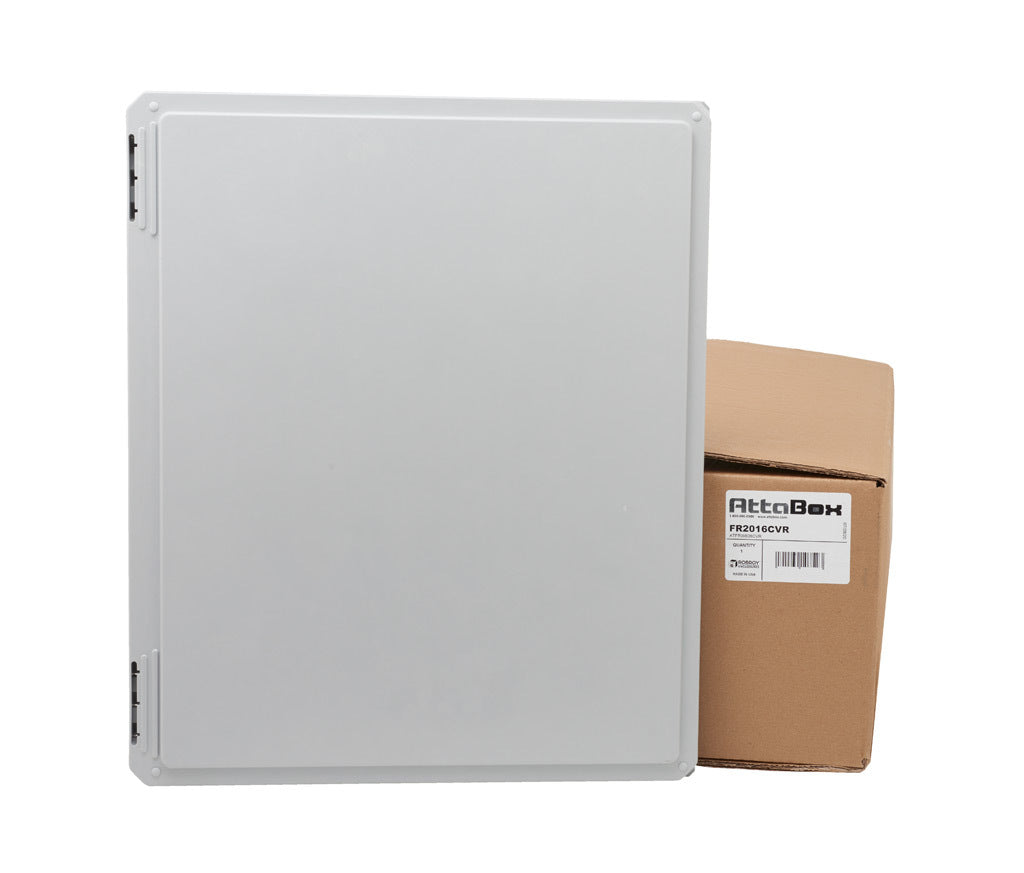AttaBox opaque door, fiberglass reinforced polyester, Pantone 428 C glacier gray. For use with 20 x 16in (HxW) Freedom series enclosures.-FR2016CVR