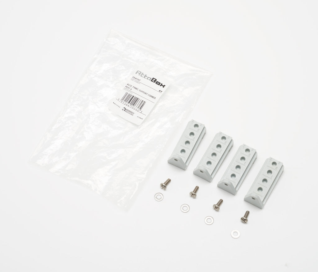 AttaBox Freedom series corner post, package of 4. For use with 6 x 6 x 4in, 8 x 6 x 4in and 8 x 8 x 4in Freedom series enclosures. Mounting screws included.-FR4POST