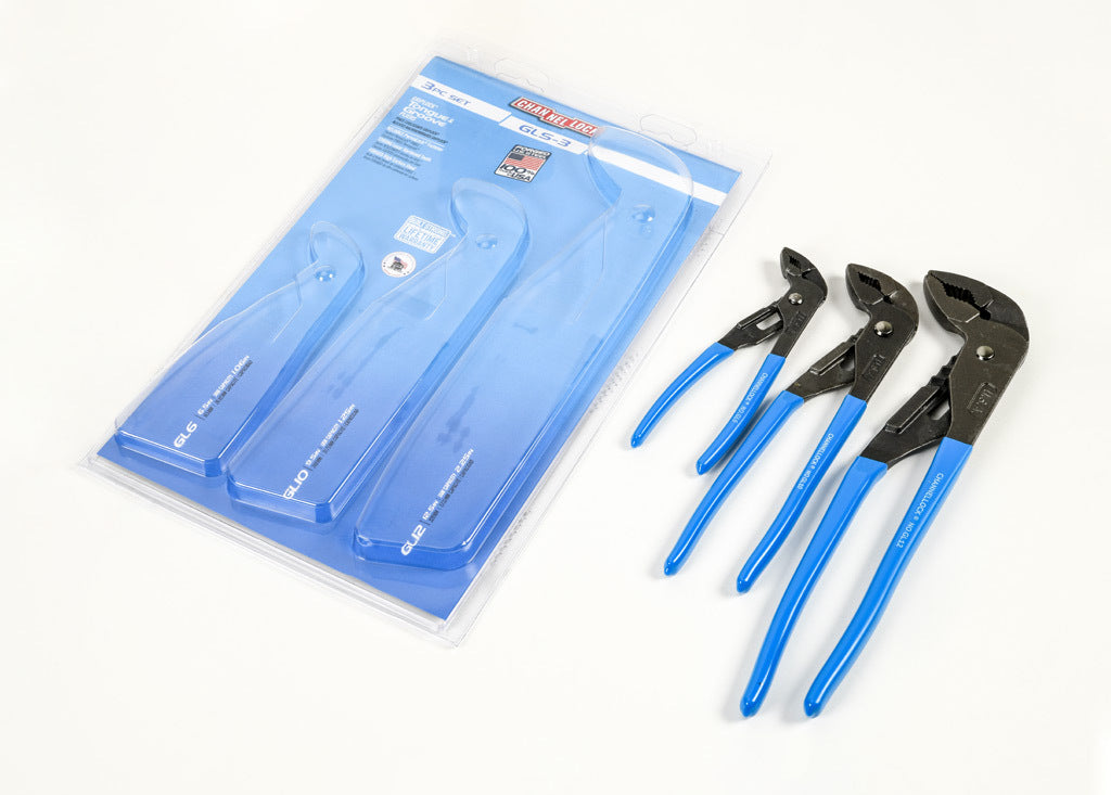 CHANNELLOCK GRIPLOCK pliers set, tongue and groove, 3 pieces.-GLS-3