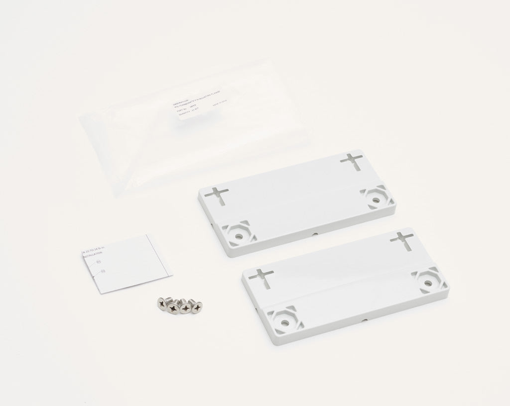 AttaBox mounting flanges, replacement, polycarbonate. For use with 8in wide Heartland series enclosures. Includes (2) mounting flanges and mounting hardware.-MFK8