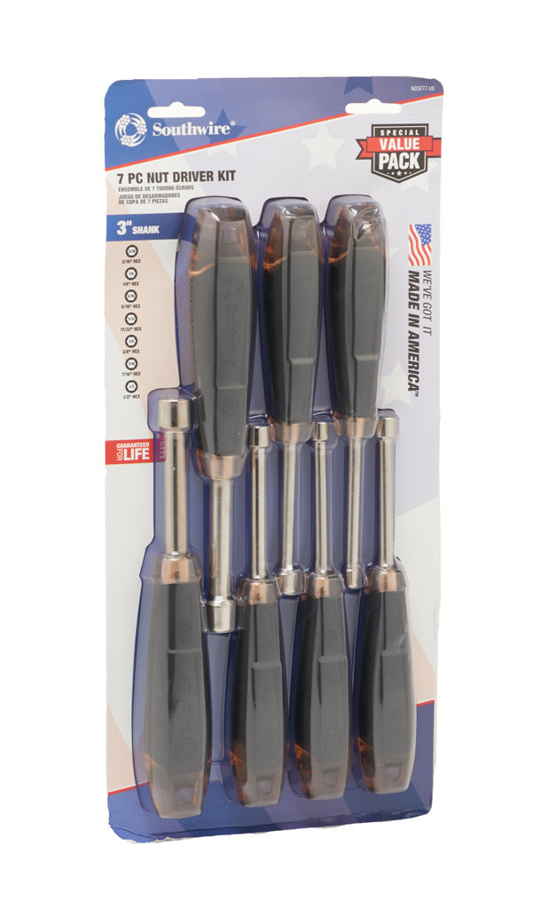 Southwire nutdriver set, 7 pieces, imperial.-NDSET7-US