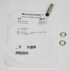 AutomationDirect inductive proximity sensor, tubular, 12mm diameter x 45mm body, bronze-plated brass housing, NPN, N.O. output, 7mm sensing distance, non-flush, 700 Hz switching frequency, IP65 IP66 IP67 IP68 IP69K, 4-pin M12 quick-disconnect.-PNM6-AN-4H