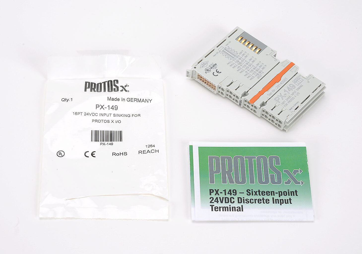 Protos X discrete input module, 16-point, 24 VDC, sinking.-PX-149