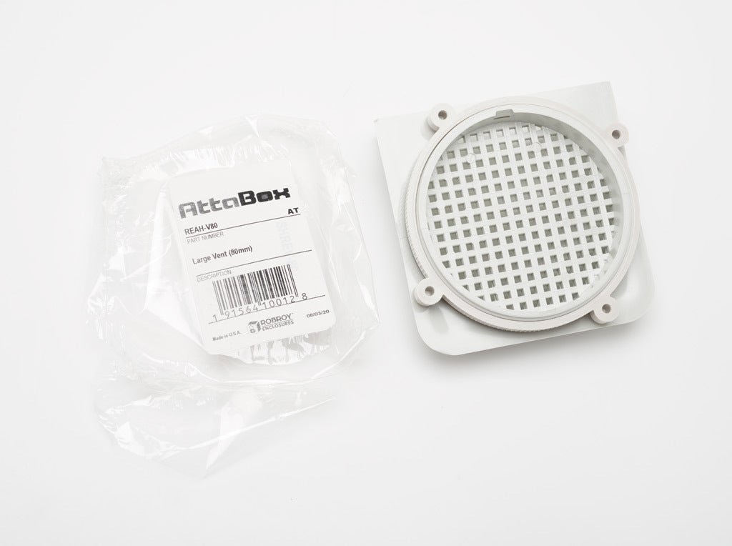 AttaBox enclosure vent, 80mm, polycarbonate.-REAH-V80
