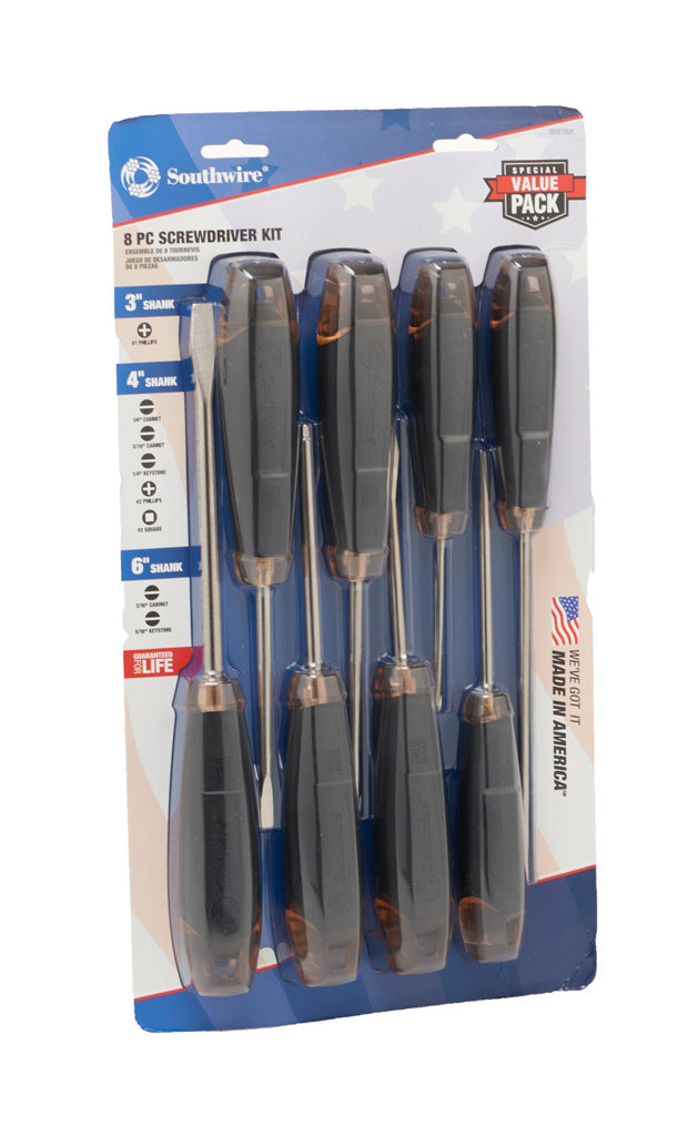 Southwire screwdriver set, 8 pieces, imperial.-SDSET8US