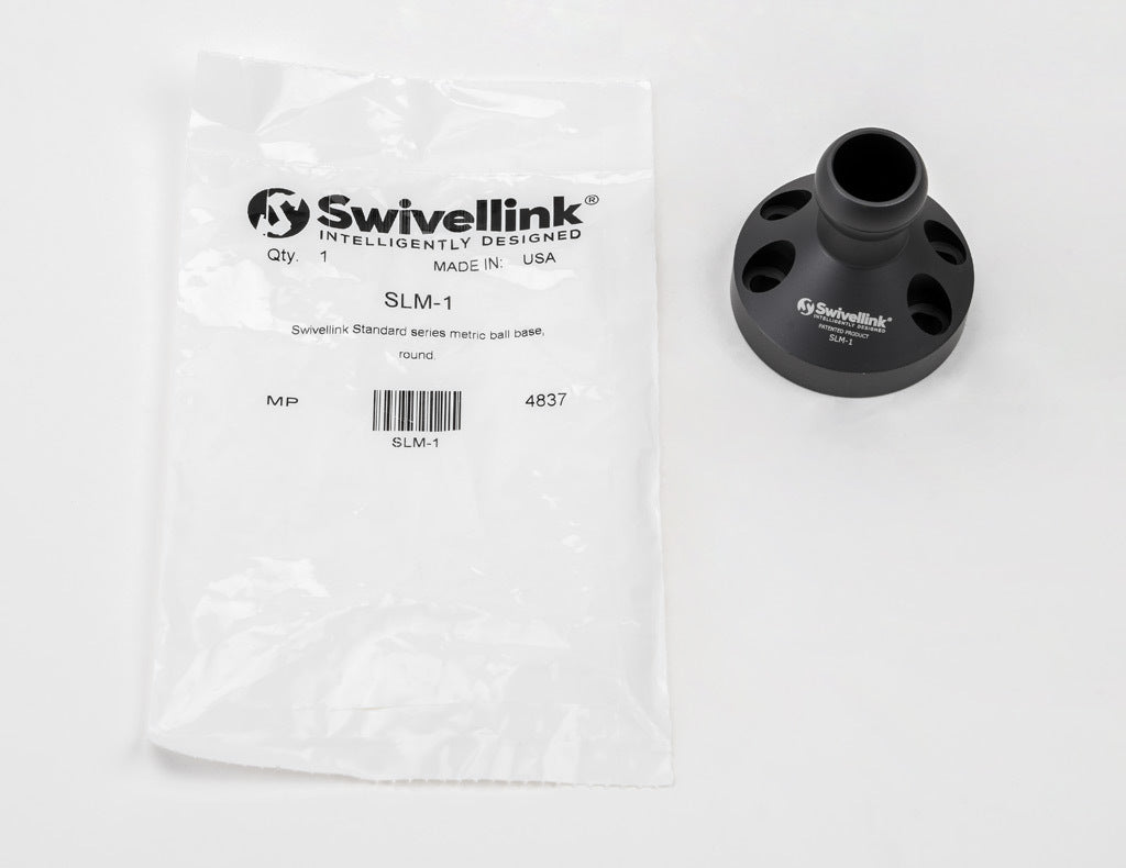 Swivellink Standard series metric ball base, round.-SLM-1