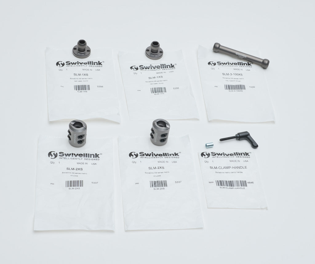 Swivellink XS series metric mounting kit, 100mm link.-SLM-100100XS
