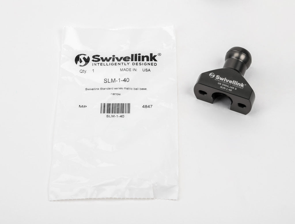 Swivellink Standard series metric ball base, narrow.-SLM-1-40