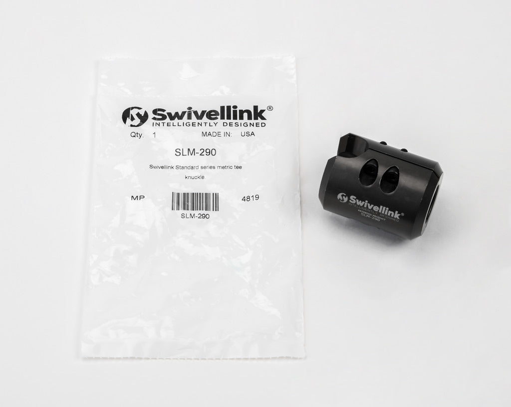 Swivellink Standard series metric tee knuckle.-SLM-290