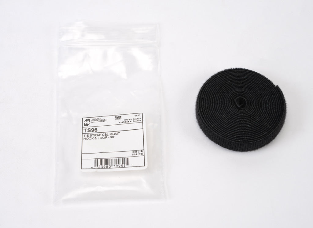 Hammond hook-and-loop tie strap, 1/2in wide x 96in long.-TS96