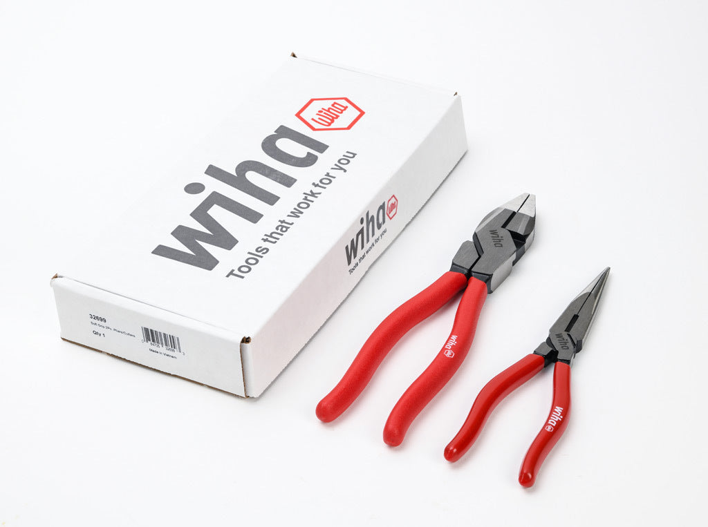 Wiha pliers set, long nose and linesmans, 2 pieces.-WT32699