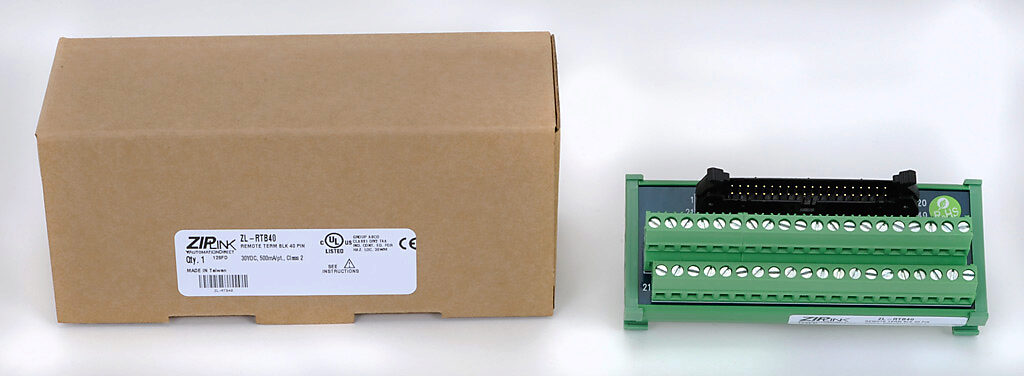 ZIPLink feedthrough module, 40-pole, DIN rail mount.-ZL-RTB40