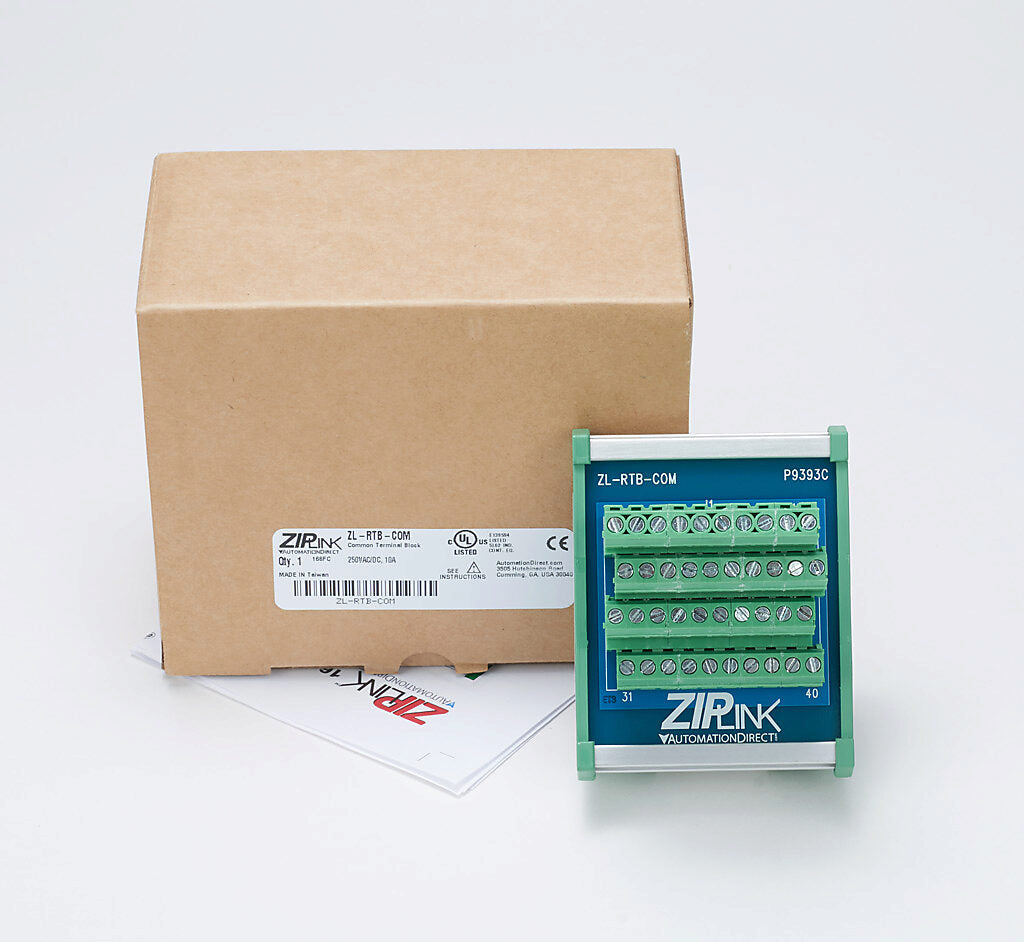 ZIPLink common terminal module, 40-pole, DIN rail mount.-ZL-RTB-COM