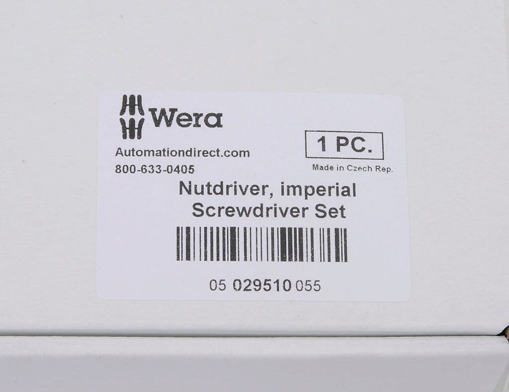 Wera nutdriver set, internal hex, 7 pieces, metric.-05029510055