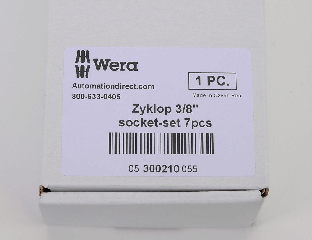Wera socket set, 7 pieces, 3/8in drive, metric.-05300210055