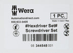 Wera T-handle hexdriver set, 10 pieces, imperial.-05344548001