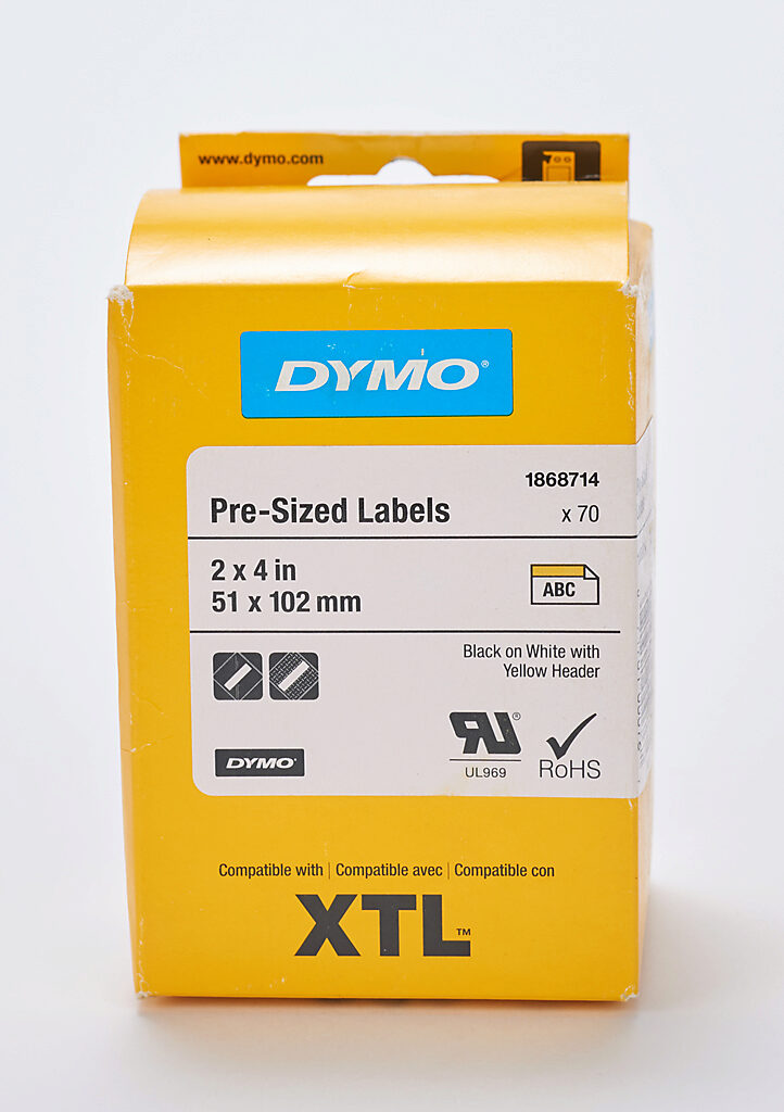 Dymo Pre-sized Label Cartridge: for XTL 500 series label maker (PN ...