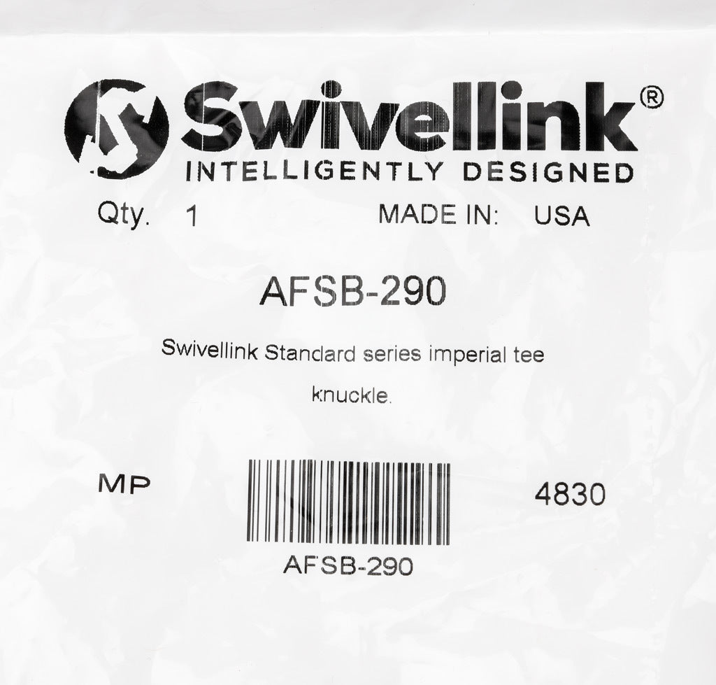 Swivellink Standard series imperial tee knuckle.-AFSB-290