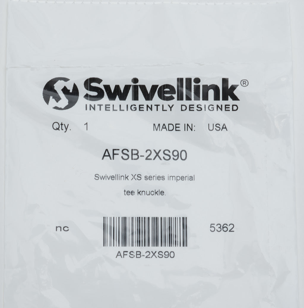 Swivellink XS series imperial tee knuckle.-AFSB-2XS90