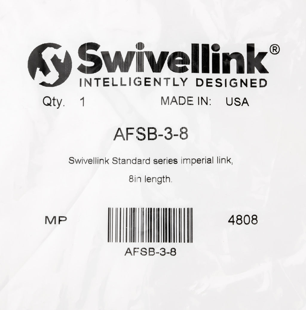 Swivellink Standard series imperial link, 8in length.-AFSB-3-8