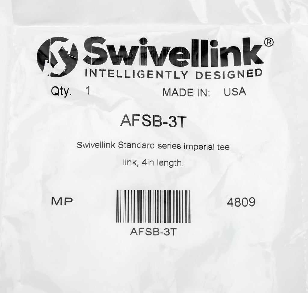 Swivellink Standard series imperial tee link, 4in length.-AFSB-3T