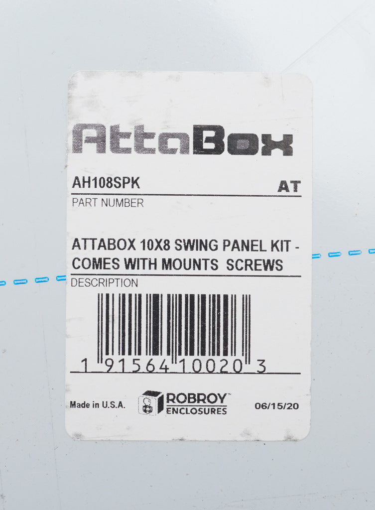 AttaBox swing panel kit, 3003-H14 aluminum. For use with AHx1084xxx and AHx1086xxx Heartland series enclosures.-AH108SPK