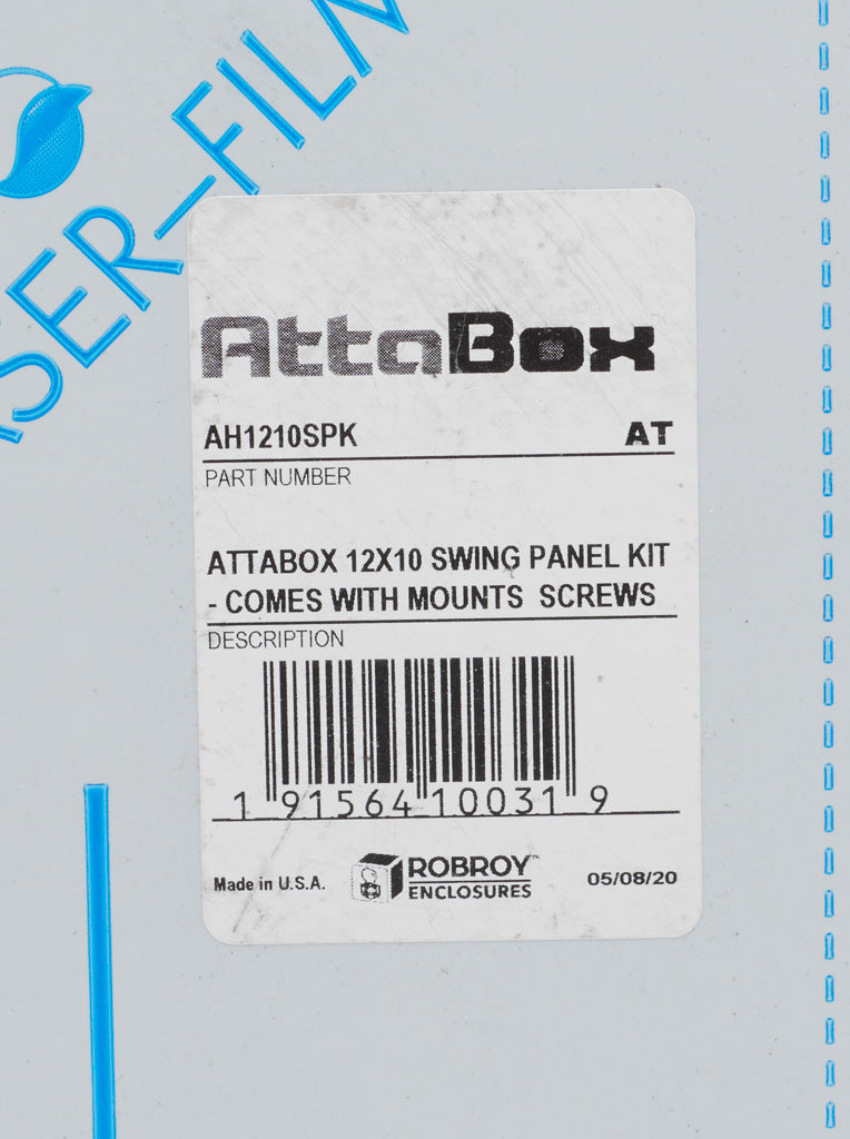AttaBox swing panel kit, 3003-H14 aluminum. For use with AHxx12106xxx Heartland series enclosures.-AH1210SPK