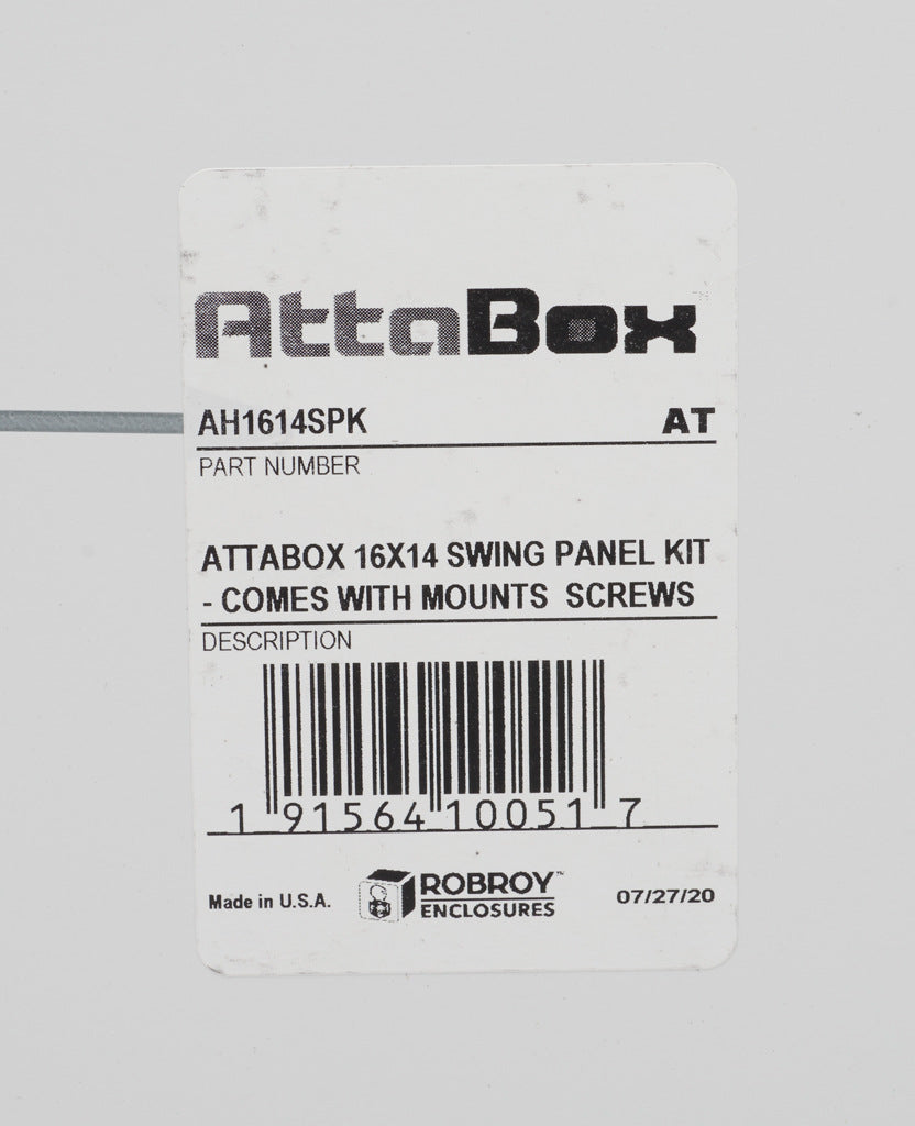 AttaBox swing panel kit, 3003-H14 aluminum. For use with AHxx16148xxx Heartland series enclosures.-AH1614SPK