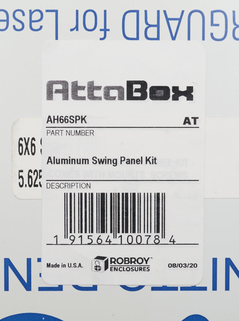 AttaBox swing panel kit, 3003-H14 aluminum. For use with AHx664xxx Heartland series enclosures.-AH66SPK
