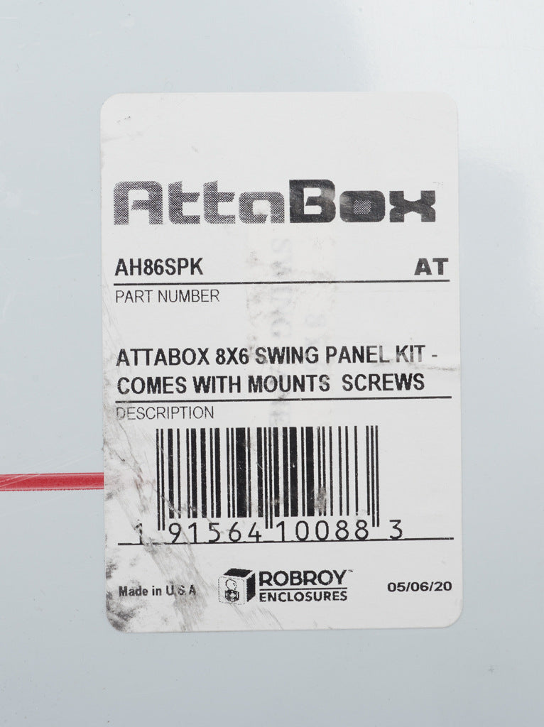 AttaBox swing panel kit, 3003-H14 aluminum. For use with AHx864xxx Heartland series enclosures.-AH86SPK