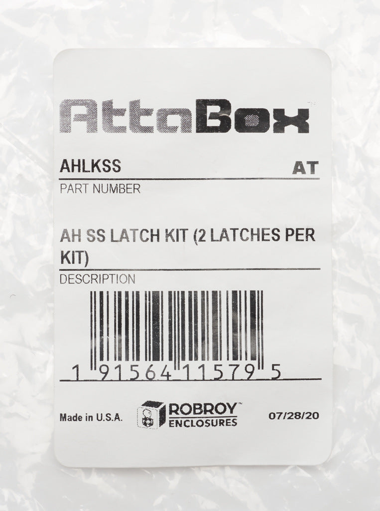 AttaBox enclosure latch, replacement, quick-release, 304 stainless steel. Package of 2. For use with Heartland series enclosures.-AHLKSS