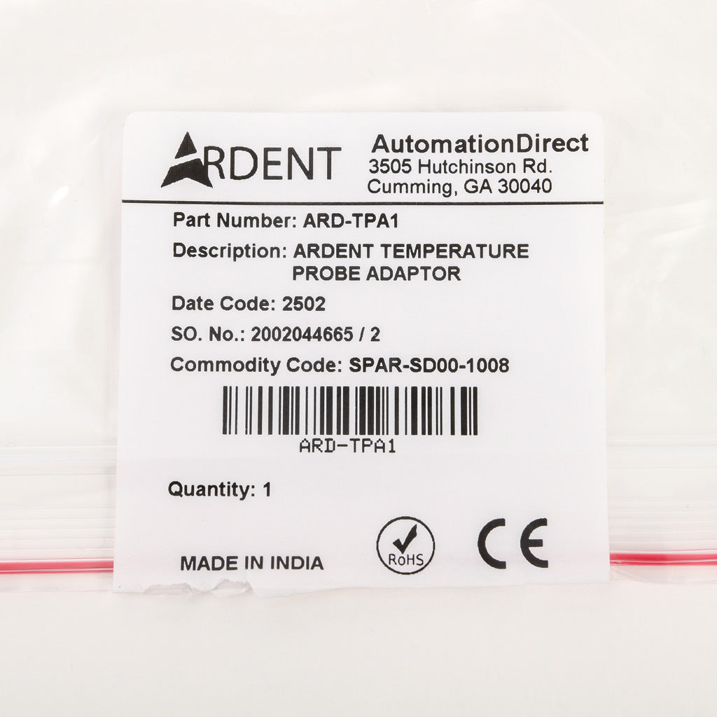 ARDENT temperature adapter, for use with ARD-MM410, ARD-MM612, ARD-MM613, ARD-MM615, ARD-MM616 and ARD-IT30.-ARD-TPA1